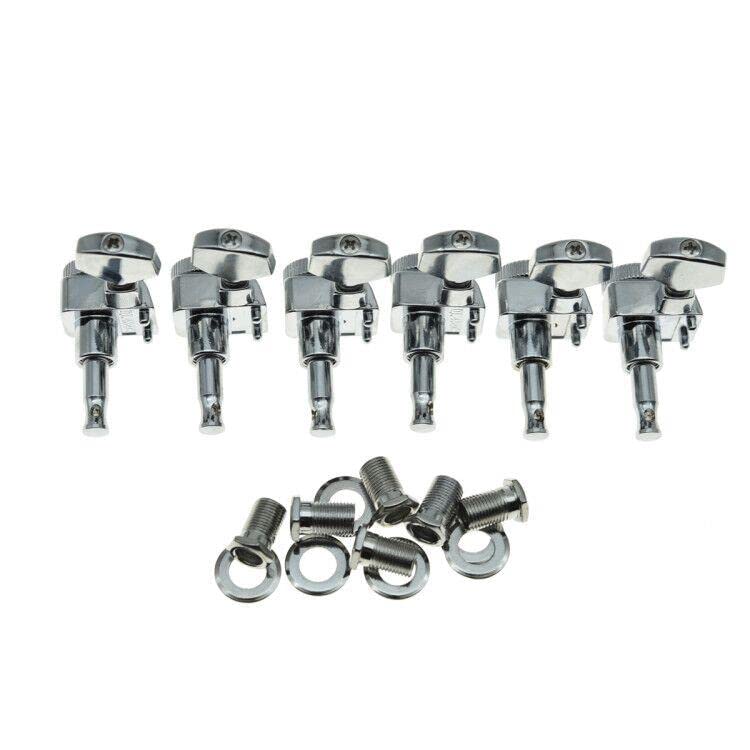 Dopro 2 Pin Locking Guitar Tuners Tuning Keys Pegs Machine Heads for American FD Strat/Tele Chrome